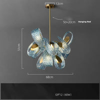 Lampes suspendues design en verre bleu pour couloir, Bar et chambre - Suspension Luminaire Moderne