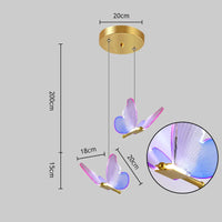Suspension Lumineuse Papillon en Acrylique