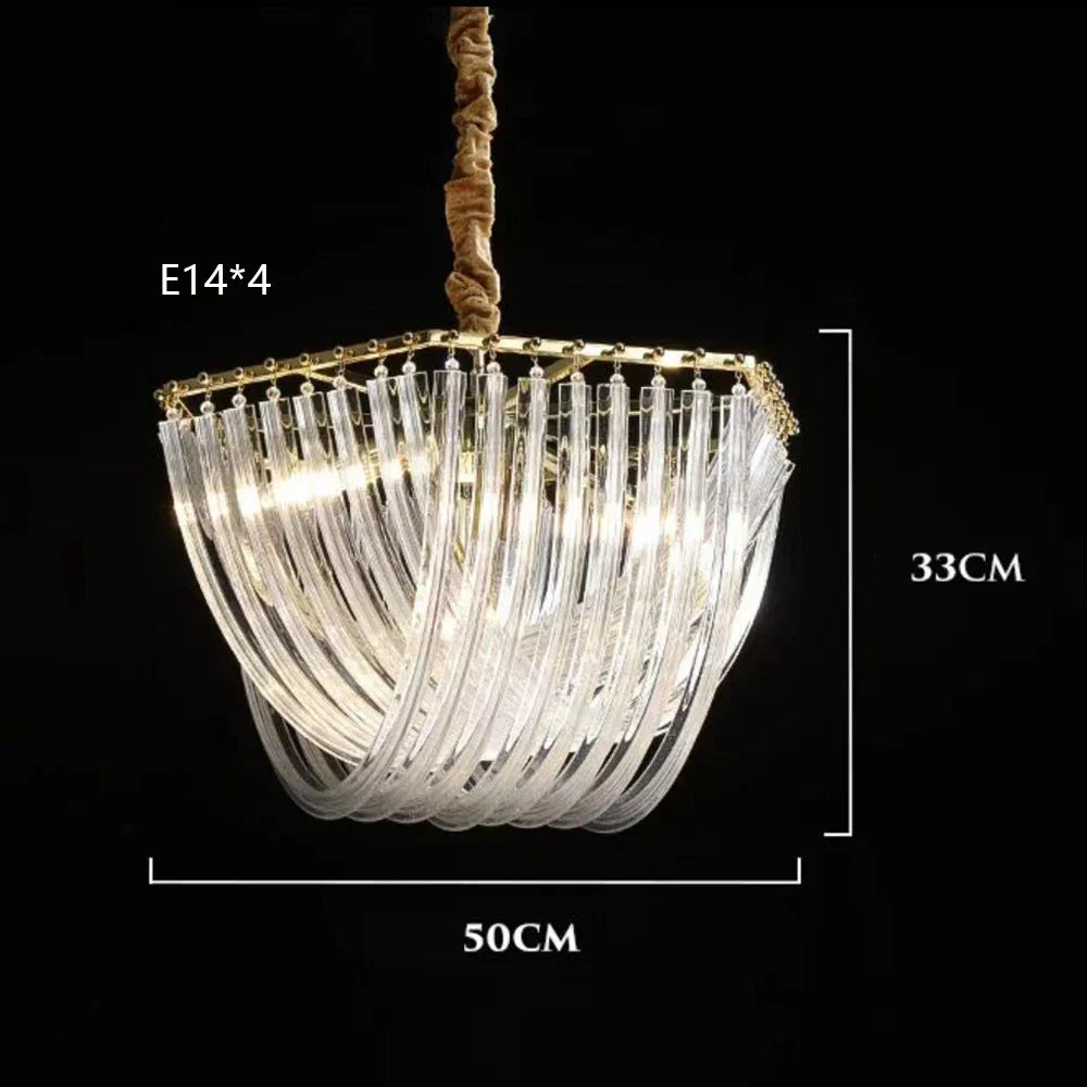 Lustres LED Nordiques Modernes en Verre