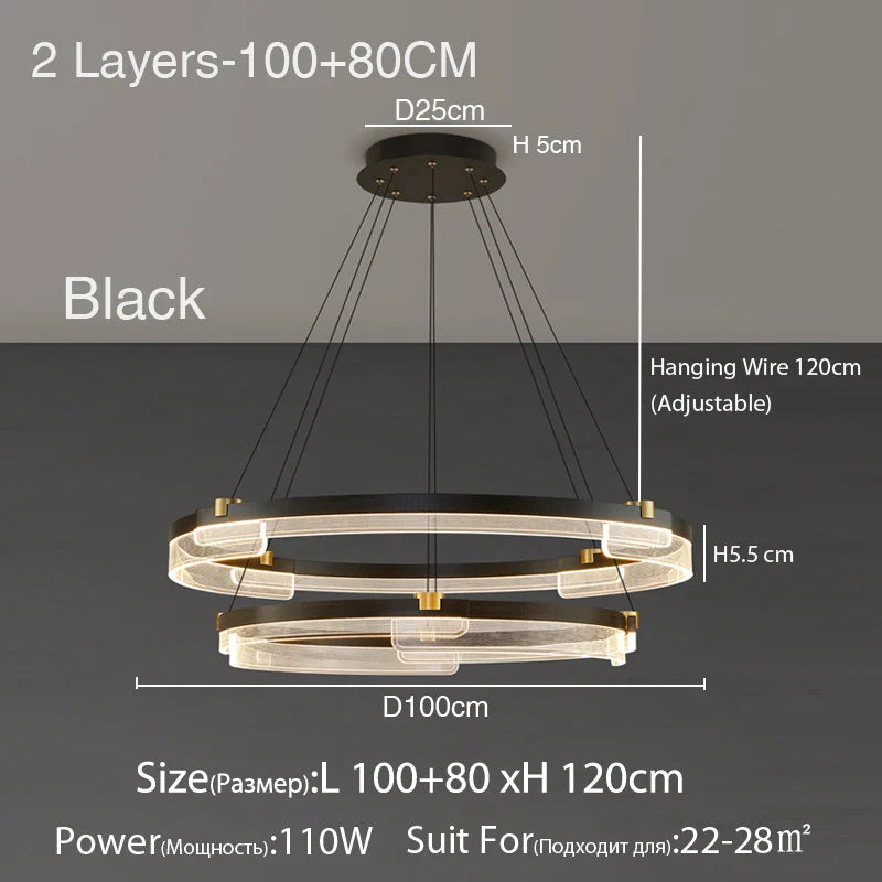 Lustre LED Nordic Zen pour Salon de Thé - Style Moderne Minimaliste