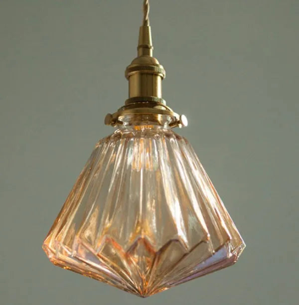 Suspension LED en verre moderne