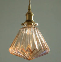 Suspension LED en verre moderne