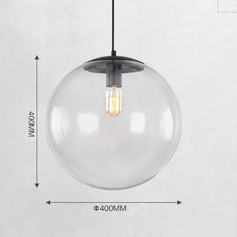 Suspension Globe en Verre Minimaliste Scandinave Moderne