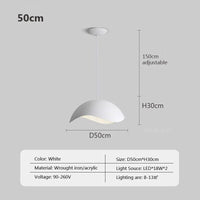 Lustre en fer grain bois nordique avec LED