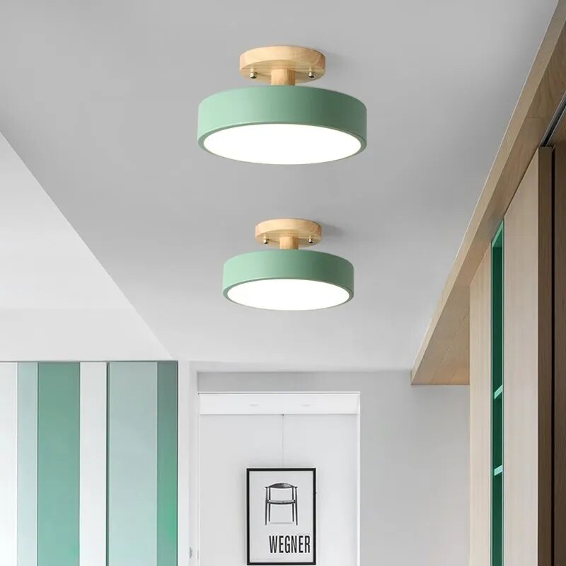 Plafonnier Bois Nordique LED Circulaire.