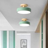 Plafonnier Bois Nordique LED Circulaire.