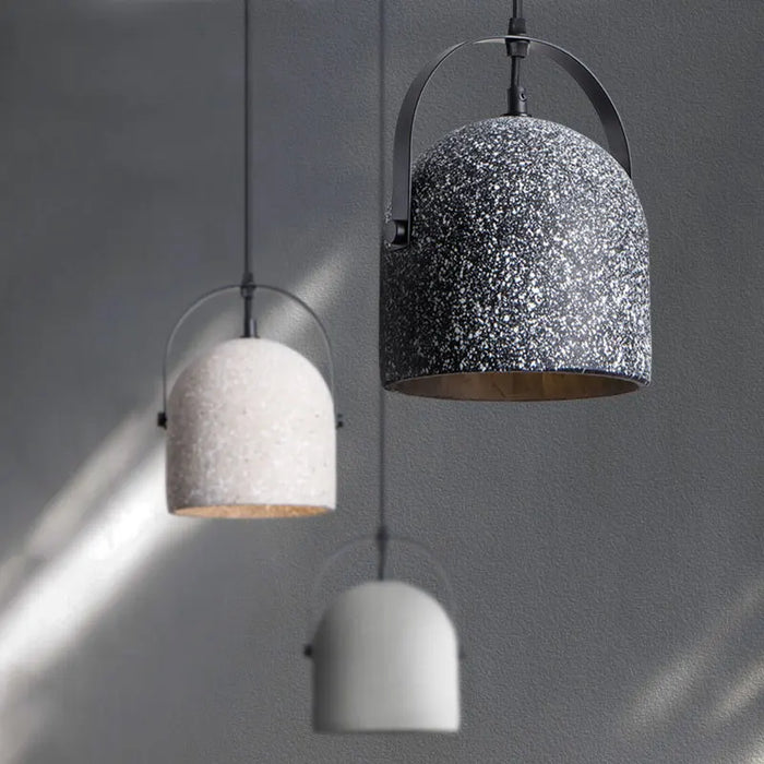 Suspension minimaliste en béton rétro avec éclairage LED innovant