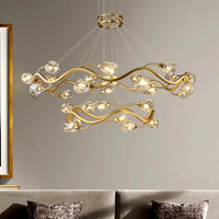 Lustre LED en cristal de luxe pour éclairage intérieur modernisé