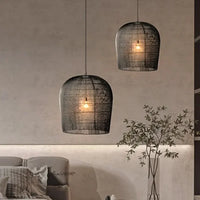 Suspension Japonaise en Rotin Fait Main