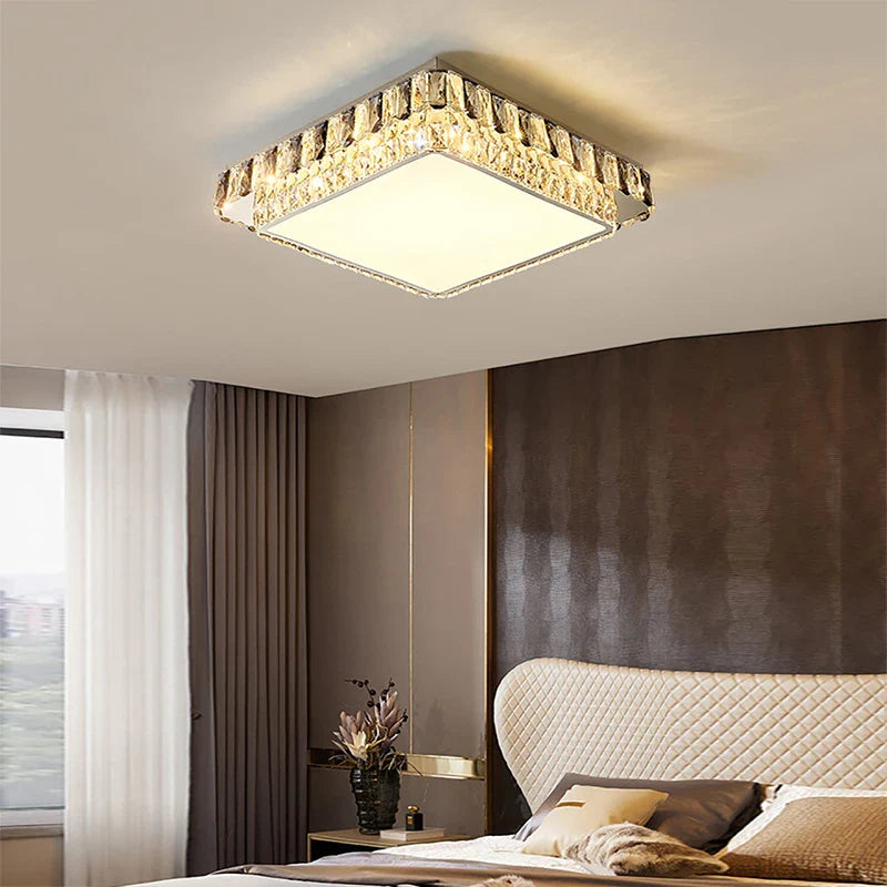 Plafonnier LED de Luxe en Cristal Rond Moderne - Collection Éclat Brillant