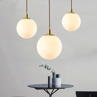 Lustre Nordique en Verre: Suspension Boule Ronde Design 8-50 cm pour Maison, Bar, Chambre, Salon et Café