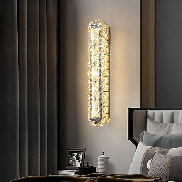 Applique Murale LED Moderne en Cristal Rectangulaire Nordique - Luminance Nordica
