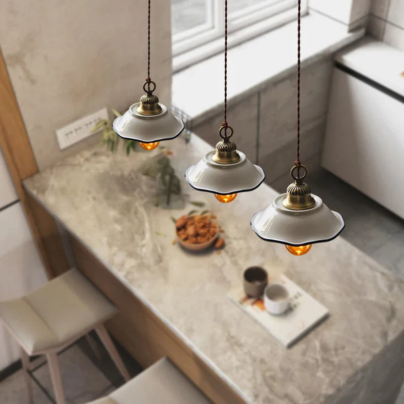 Suspension LED en céramique contemporaine minimaliste