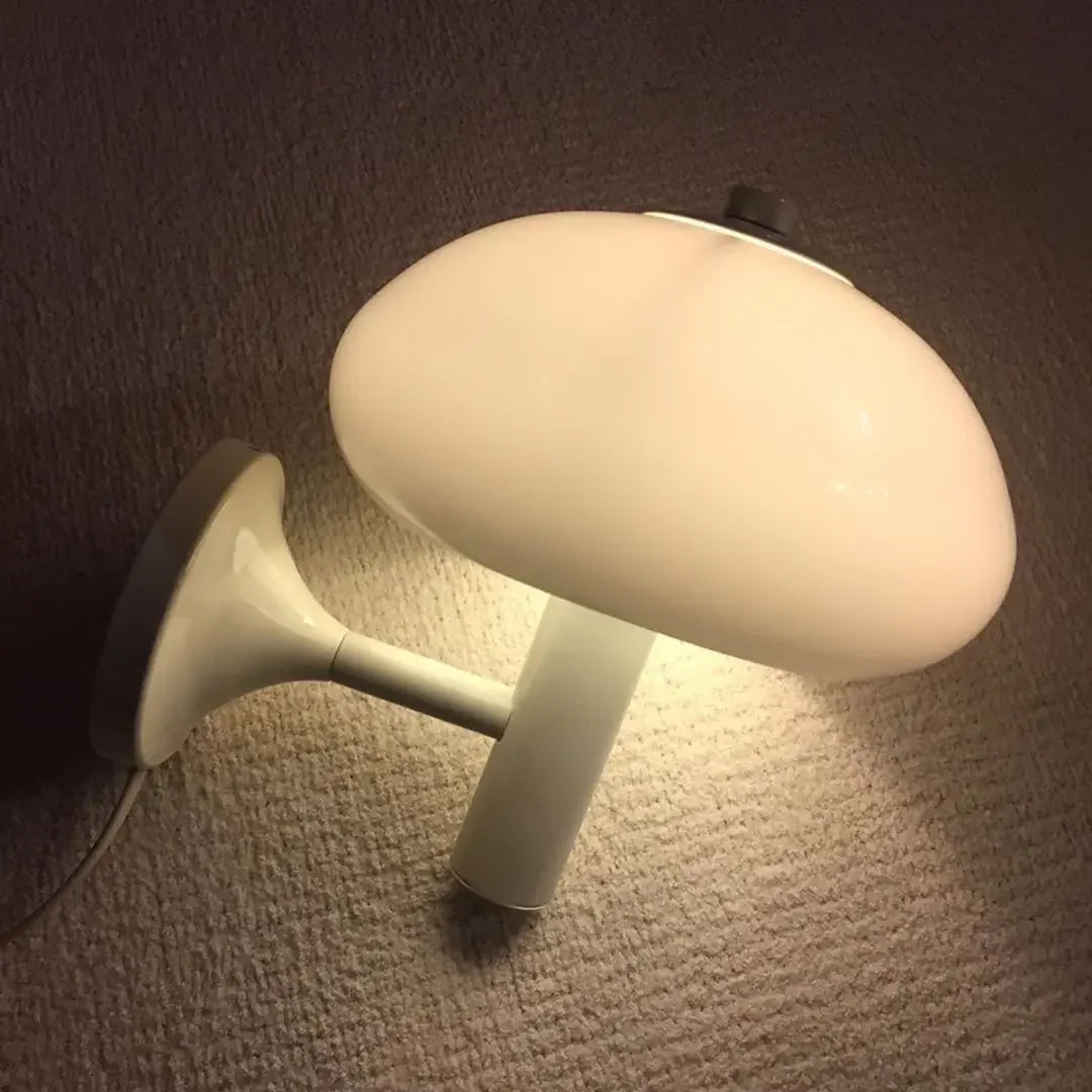 Applique murale LED moderne Bauhaus blanc en verre champignon pour chambre salon loft - Interrupteur inclus