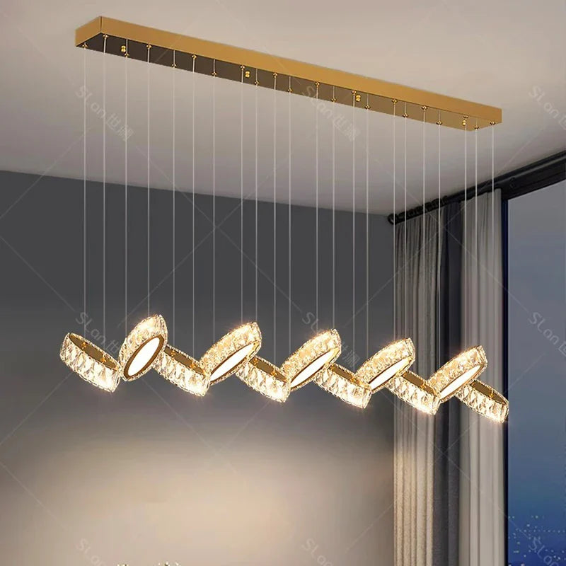 Lustre de maison moderne: Éclairage de plafond LED en cristal