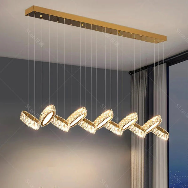 Lustre de maison moderne: Éclairage de plafond LED en cristal