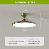 Plafonnier LED nordique crème avec design soucoupe volante