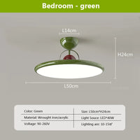 Plafonnier LED nordique en fer crème avec soucoupe volante - Édition Spéciale