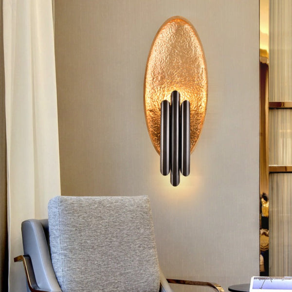Applique murale LED ovale dorée Avery.