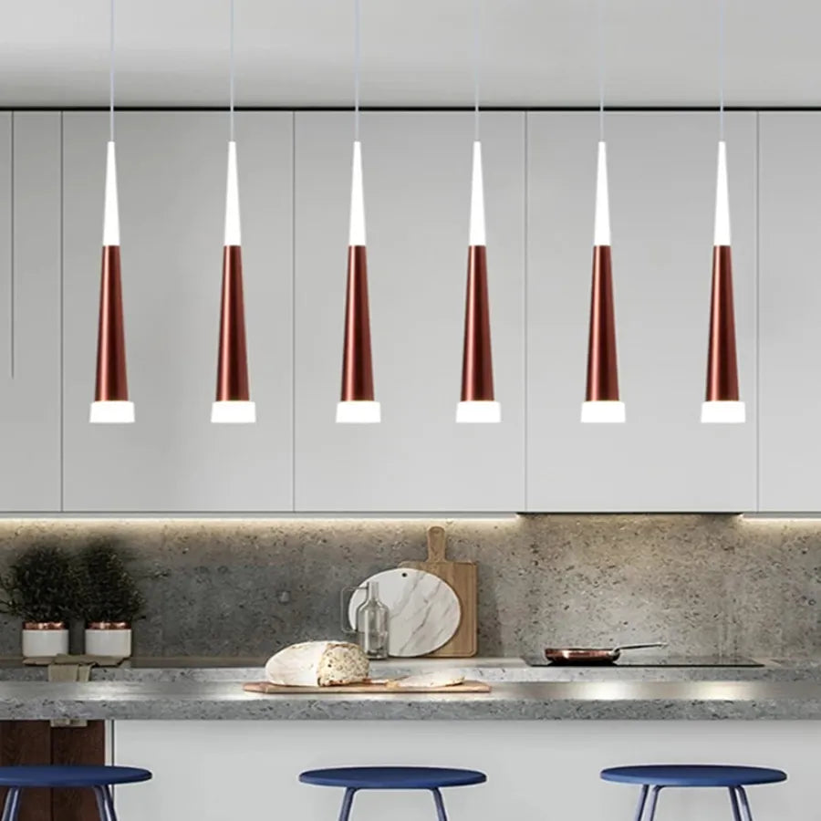 Suspension lumineuse pour cuisine et salle à manger - Collection Nordique Long Tube