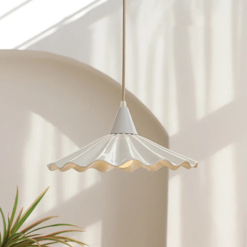 Suspension LED 30 cm Blanc: Design Japonais en Céramique