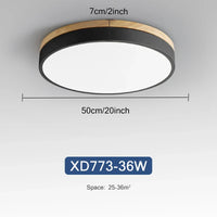 Plafonnier Nordique LED en Bois à 7 Couleurs pour Salon - 3 Lumières Ajustables - Idéal pour Chambre et Couloir