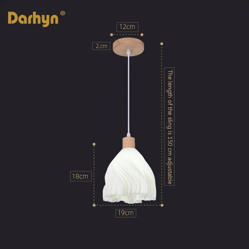Suspension LED en verre au design nordique contemporain