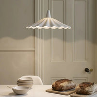 Suspension LED 30 cm Blanc: Design Japonais en Céramique
