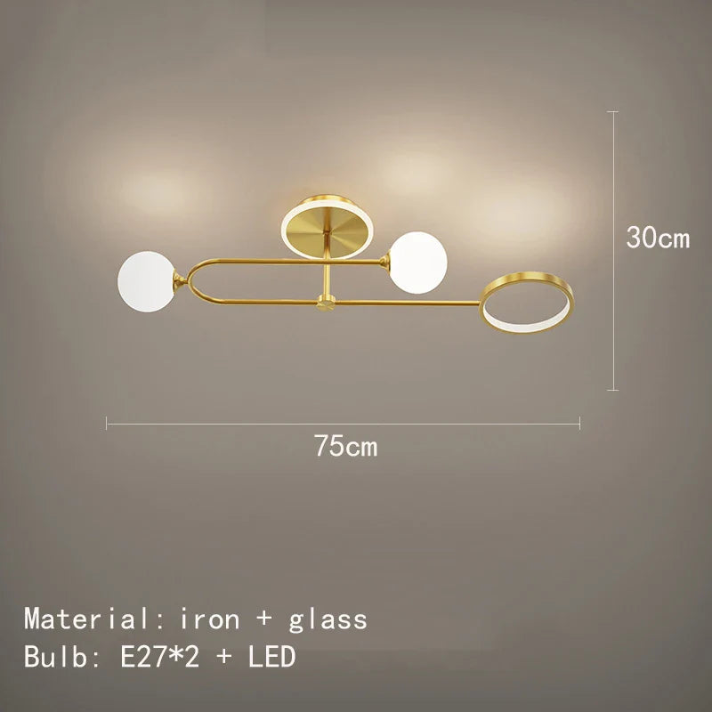 Lustre LED Moderne en Verre Suspendu - Livraison Directe