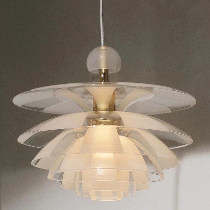 Lustre en acrylique/verre moderne LED "Pomme de Pin"