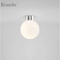 Plafonnier Led Globe en Verre