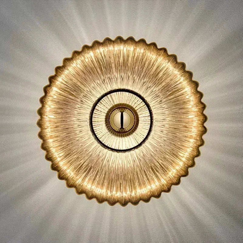 Plafonnier LED de Luxe en Verre Moderne pour Décoration Épurée