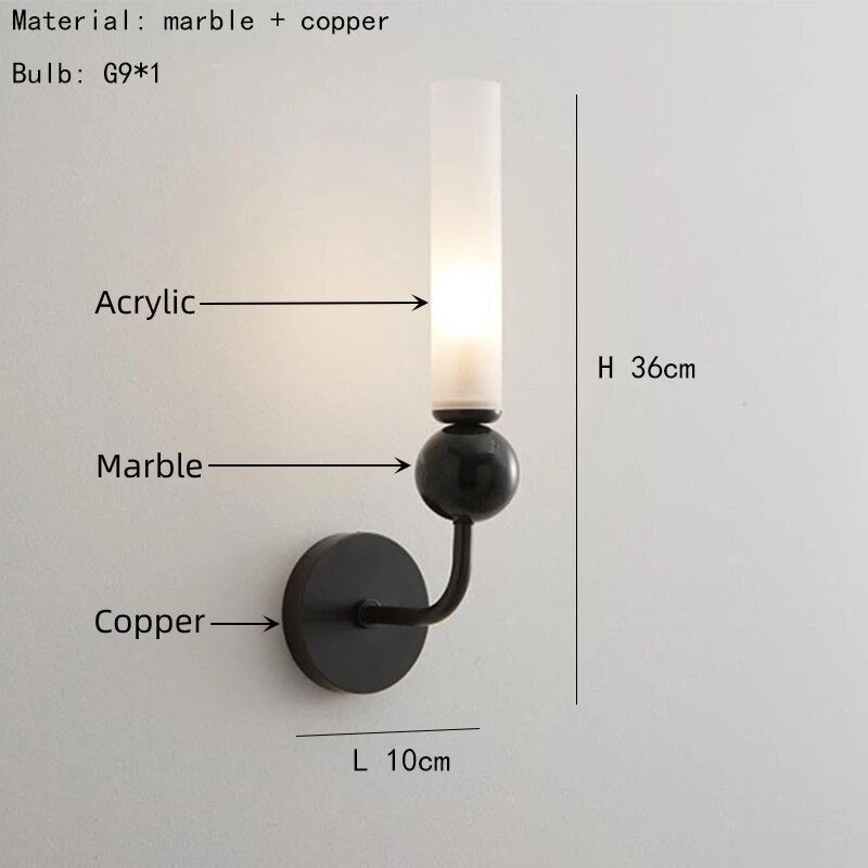 Applique Murale en Marbre Naturel Boule