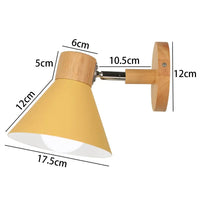Applique murale LED nordique en bois - Élégance moderne