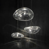 Suspension LED en verre design nordique Manta.