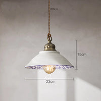 Suspension Fleur Vintage Style Loft en Céramique