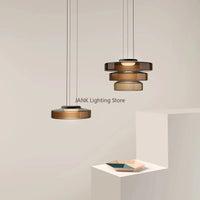 Lustre en verre italien minimaliste