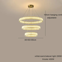 Lustre LED en cristal fantaisie : Lumière suspendue modern.