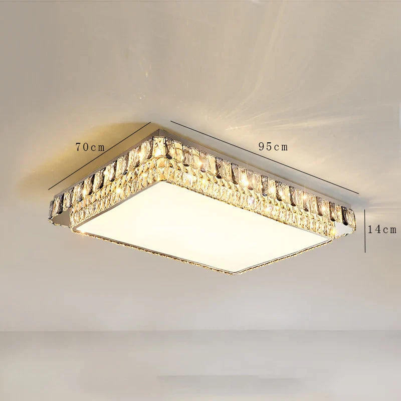 Plafonnier LED de Luxe en Cristal Rond Moderne - Collection Éclat Brillant