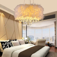 Lustre Plume LED Créatif et Romantique