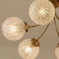 Plafonnier doré de luxe avec boules - Style américain