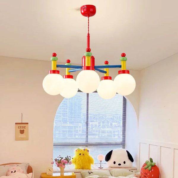 Lustre LED moderne pour chambre d'enfant - Style médiéval Memphis