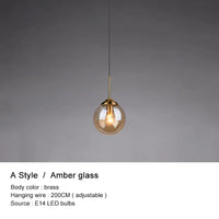 Lustre boule en verre design