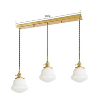 Suspension LED verre blanc.
