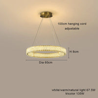 Lustre LED en cristal fantaisie : Lumière suspendue modern.