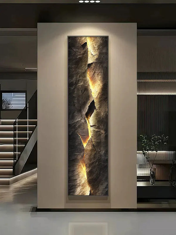 Applique murale LED en cristal et porcelaine "Montagne Étincelante"