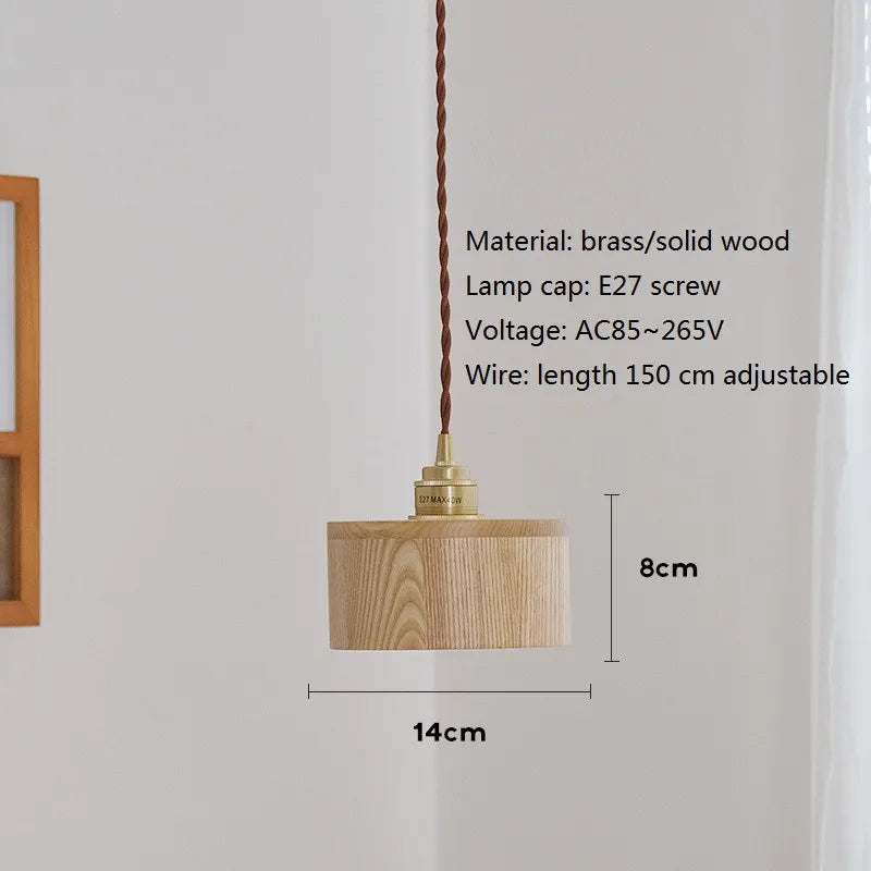 Suspension LED en bois au design nordique contemporain