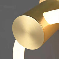 Applique murale LED design en laiton avec anneau acrylique gradable