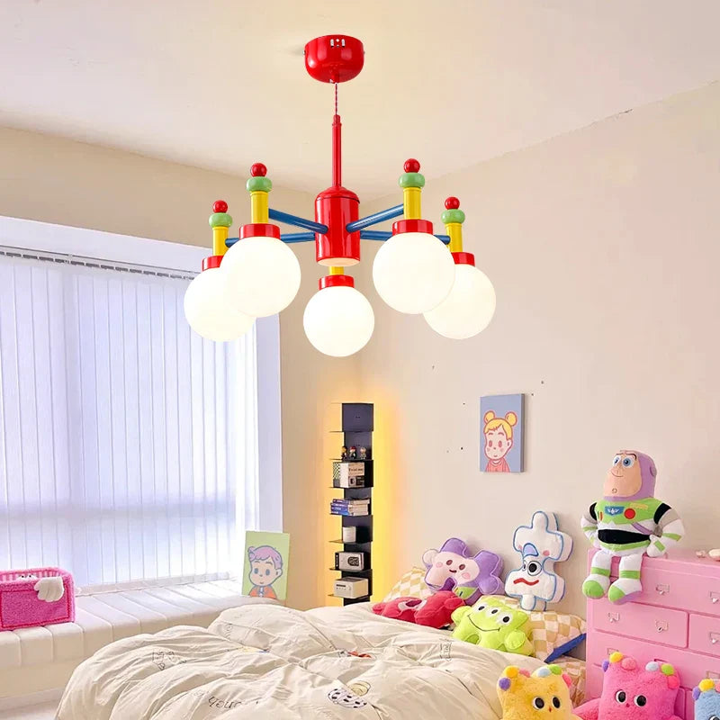 Lustre LED moderne pour chambre d'enfant - Style médiéval Memphis