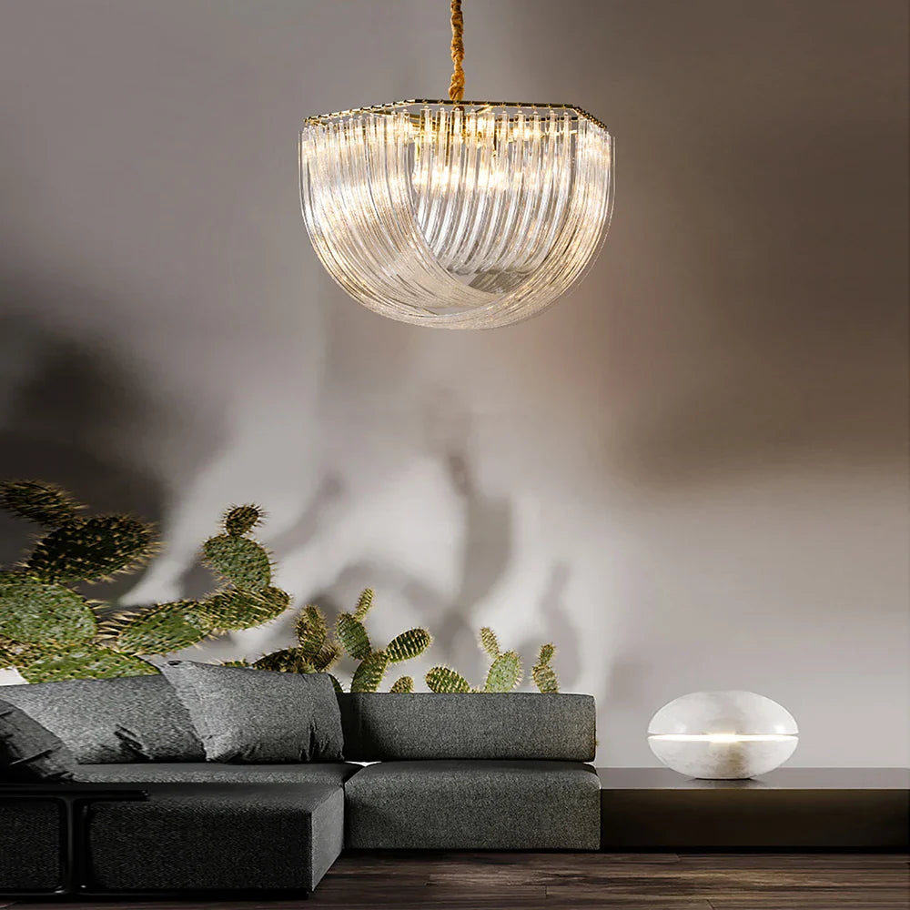 Lustres LED Nordiques Modernes en Verre